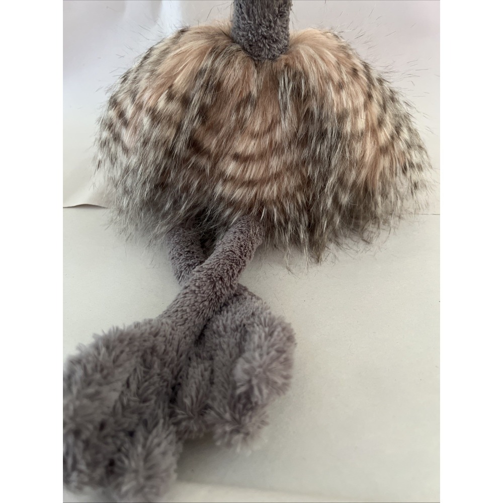Jellycat London Odette Ostrich Plush Soft Toy Gray Pink Stuffed Animal - Picture 8 of 12